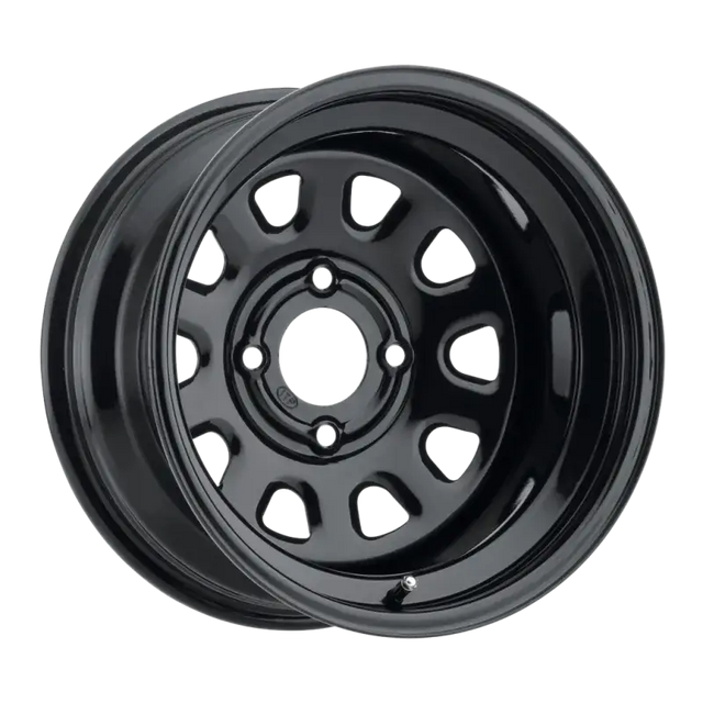 ITP Delta Steel 14x7 / 4x137 BP / 4+3 Offset Black Wheel - RV and Auto Parts
