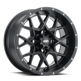 ITP Hurricane 12x7 / 4x110 BP / 5+2 Offset Matte Black Wheel - ITP