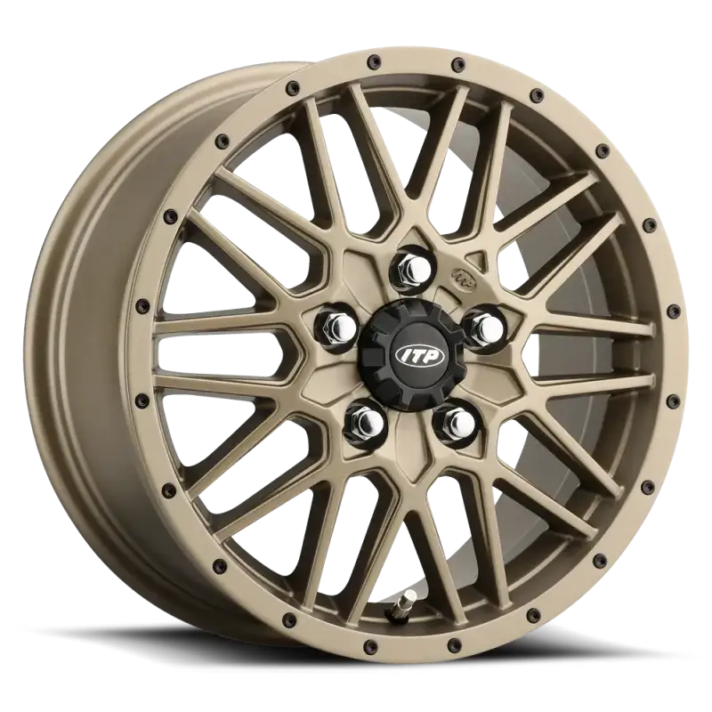 ITP Hurricane 14x7 / 4x110 BP / 5+2 Offset Bronze Wheel - RV and Auto Parts