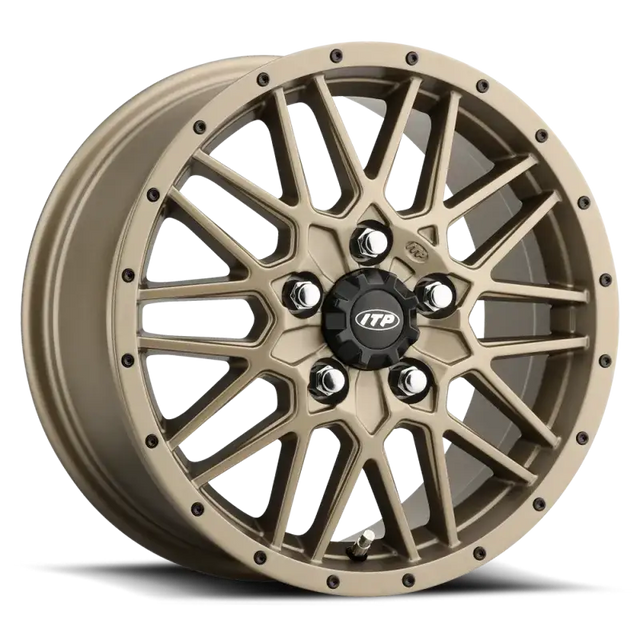 ITP Hurricane 14x7 / 4x110 BP / 5+2 Offset Bronze Wheel - RV and Auto Parts