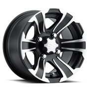 ITP SS 312 14x8 / 4x156 BP / 5+3 Offset Black w/ Machined Wheel - ITP