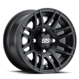 ITP SS 316 12x7 / 4x110 BP / 2+5 Offset Matte Black Wheel - RV and Auto Parts