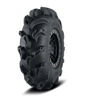 Black off-road tire with aggressive tread and multi-spoke wheel for ITP Tires Mega Mayhem