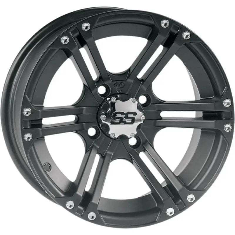 Black alloy wheel with silver accents for ITp Tires SS Alloy 212 bolt pattern