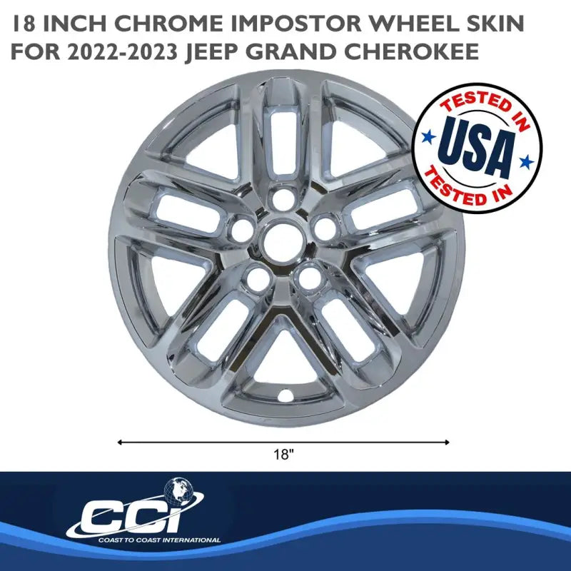 IWCIMP482X Coast2Coast WS 22-23 Grand Cherokee Chrome 18" 5 Y Spoke, Enhance your vehicle's style with RV, automotive, powersports, off-road, marine, exterior, truck accessories, interior, truck bed, rv parts, Wheel and Tire Accessories, AVADA - Best Sellers, Must Haves