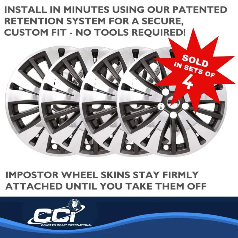 IWCIMP488CC Coast2Coast WS 17-20 Pathfinder Chrome/Charcoal 18’’ 15 Spoke - Wheel Skin