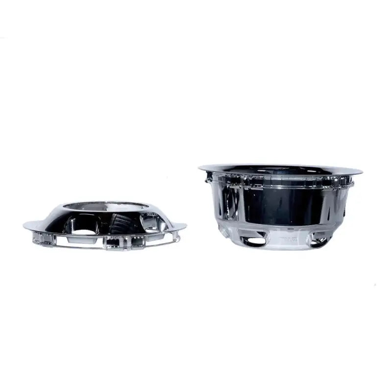 Image showing the IWCN9010 Coast2Coast Sim accessory set for 2019-2021 Ram 3500 with a sleek chrome finish, featuring essential components for easy installation and enhanced vehicle aesthetics.