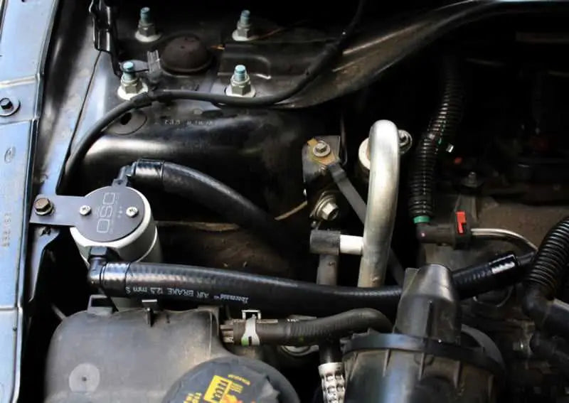 J&L J&L 10-18 Ford Taurus Sho EcoBoost V6 Passenger Side Oil Separator 3.0 - Clear Anodized