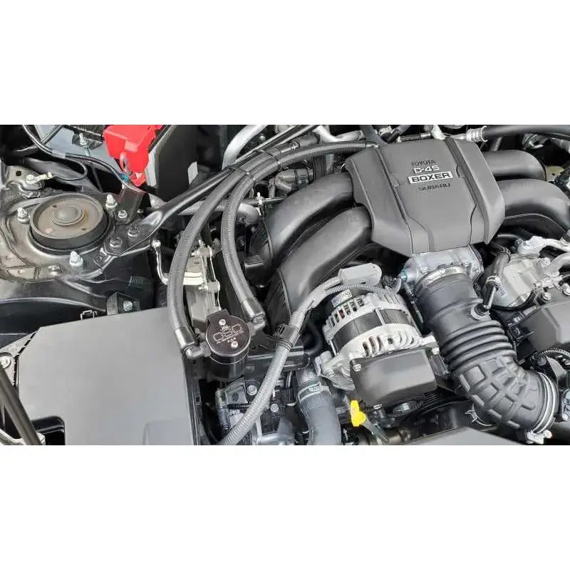 J&L 22-23 Subaru BRZ/GR86 2.4L Passenger Side Oil Separator 3.0 - Black Anodized 