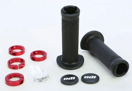 J30RFB-R Atv Ruffian Lockon Grip 130mm Black/Red - Lock-on Grips