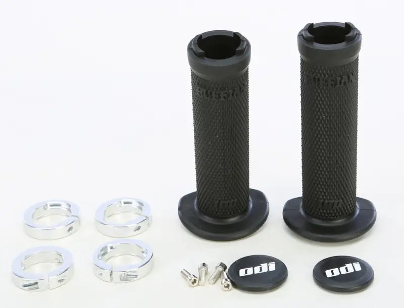 J30RFB-S Atv Ruffian Lockon Grip 130mm Black/Silver - Lock-on Grips