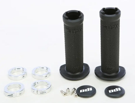 J30RFB-S Atv Ruffian Lockon Grip 130mm Black/Silver - Lock-on Grips