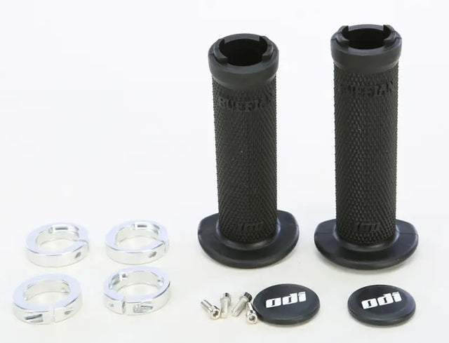 J30RFB-S Atv Ruffian Lockon Grip 130mm Black/Silver - Lock-on Grips