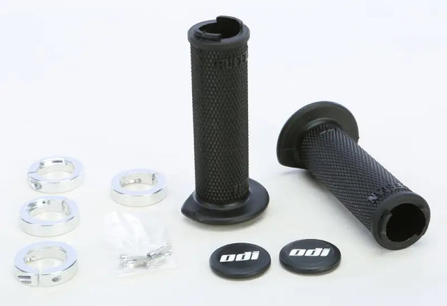 J31RFB-S Atv Ruffian Lockon Grip 120mm Black/Silver - Lock-on Grips