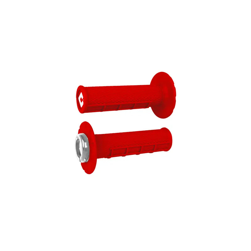 J33HWR-S Odi ATV Half Waffle V2.1 Grip Bright Red/Silver
