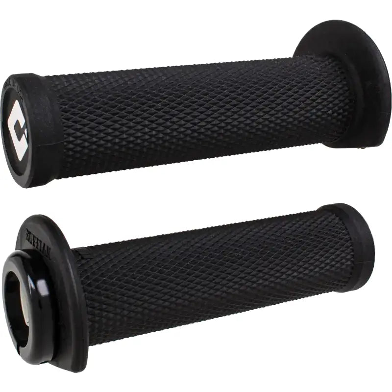 J33RFB-B Atv/Pwc Ruffian Lockon Grip 125mm Black/Black - Half Waffle Lock-on Grips