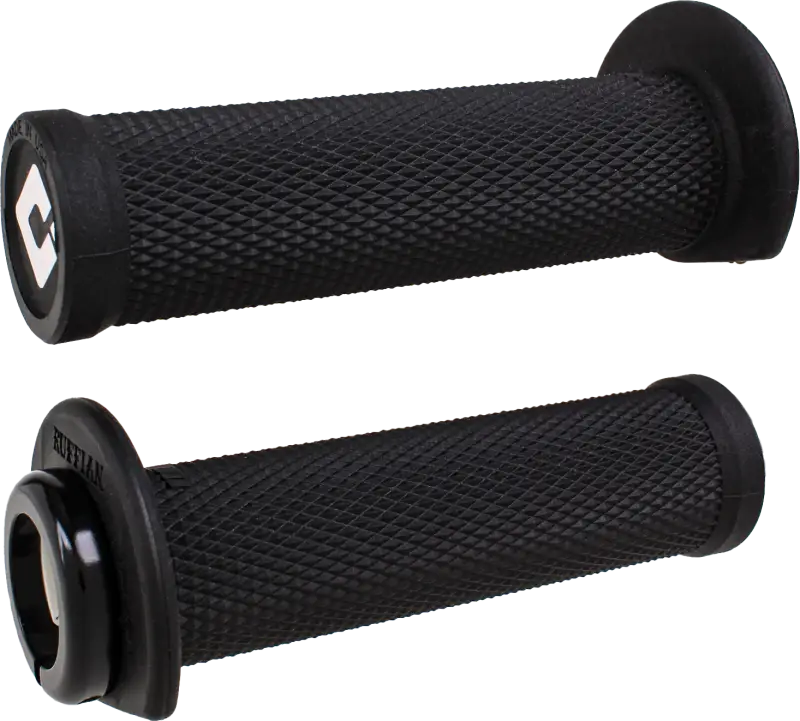 J33RFB-B Atv/Pwc Ruffian Lockon Grip 125mm Black/Black - Half Waffle Lock-on Grips