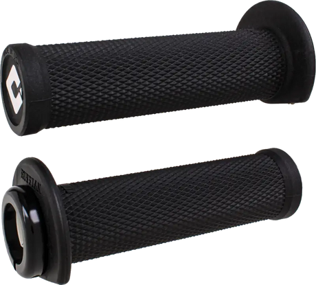 J33RFB-B Atv/Pwc Ruffian Lockon Grip 125mm Black/Black - Half Waffle Lock-on Grips