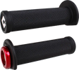 J33RFB-R Atv/Pwc Ruffian Lockon Grip 125mm Black/Red - Half Waffle Lock-on Grips