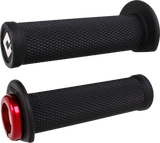 J33RFB-R Atv/Pwc Ruffian Lockon Grip 125mm Black/Red - Half Waffle Lock-on Grips