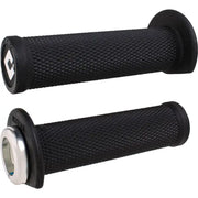 J33RFB-S Atv/Pwc Ruffian Lockon Grip 125mm Black/Silver - Half Waffle Lock-on Grips