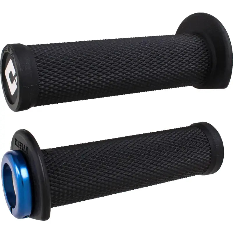 J33RFB-U Atv/Pwc Ruffian Lockon Grip 125mm Black/Blue - Half Waffle Lock-on Grips