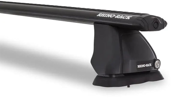 Black Rhino Rack Vortex Bar roof rack system with aerodynamic crossbars and mounts