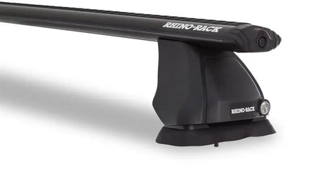 Black roof rack system with Vortex Bar on JA5432 Rhino Rack Vortex
