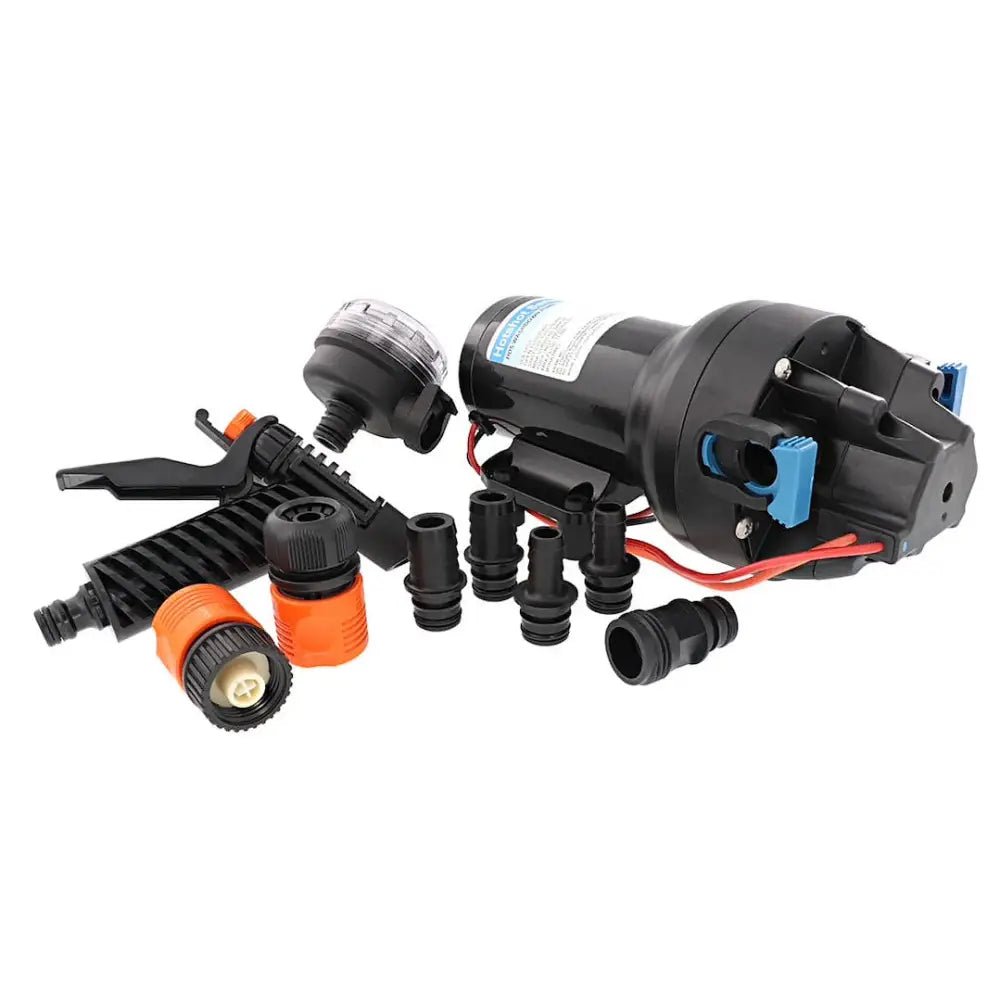 Jabsco Diaphragm Design Allows Dry Running Boat Washdown Pump P501J-119N-3A - Hotshot HD5 12V 5GPM 70PSI