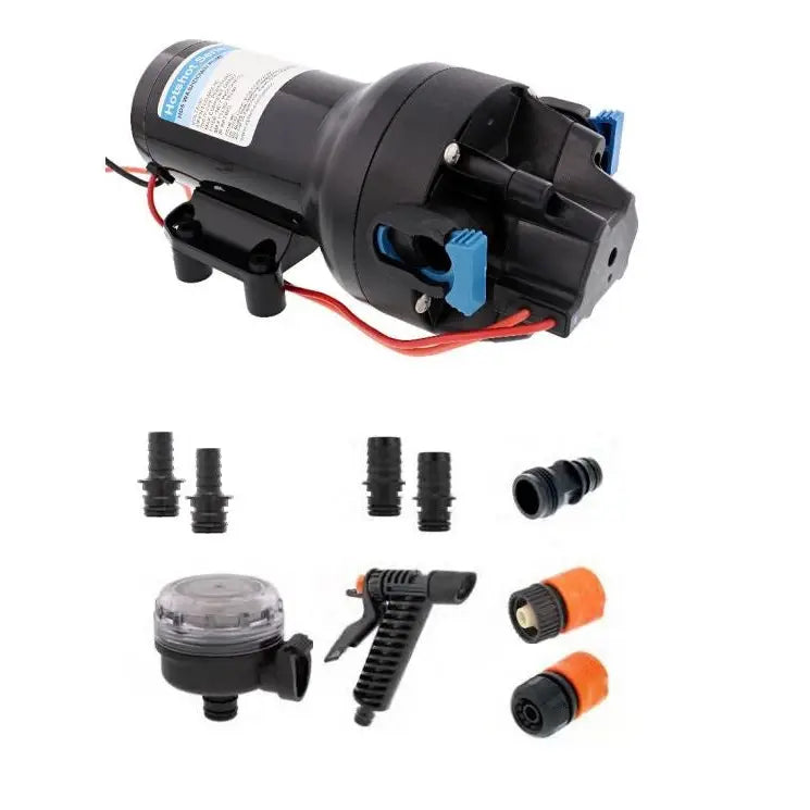 Jabsco Diaphragm Design Allows Dry Running Boat Washdown Pump P501J-119N-3A - Hotshot HD5 12V 5GPM 70PSI