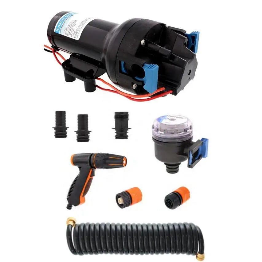 Jabsco Diaphragm Design Allows Dry Running Boat Washdown Pump P601J-219N-4A - Hotshot HD6 12V 6GPM 70PSI Kit