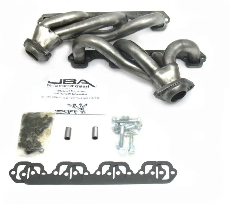 JBA 87-95 Ford F-150 5.0L SBF 1-1/2in Primary Raw 409SS Cat4Ward Header - Truck & Automotive