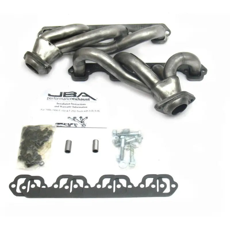 JBA 87-95 Ford F-150 5.0L SBF 1-1/2in Primary Raw 409SS Cat4Ward Header - Truck & Automotive