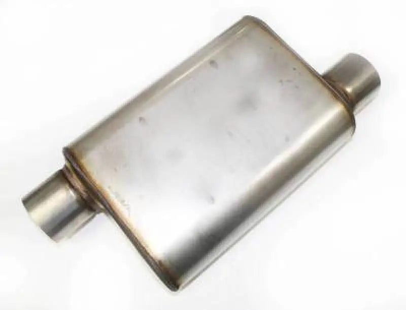 Rectangular stainless steel muffler in jba universal chambered style for car exhausts