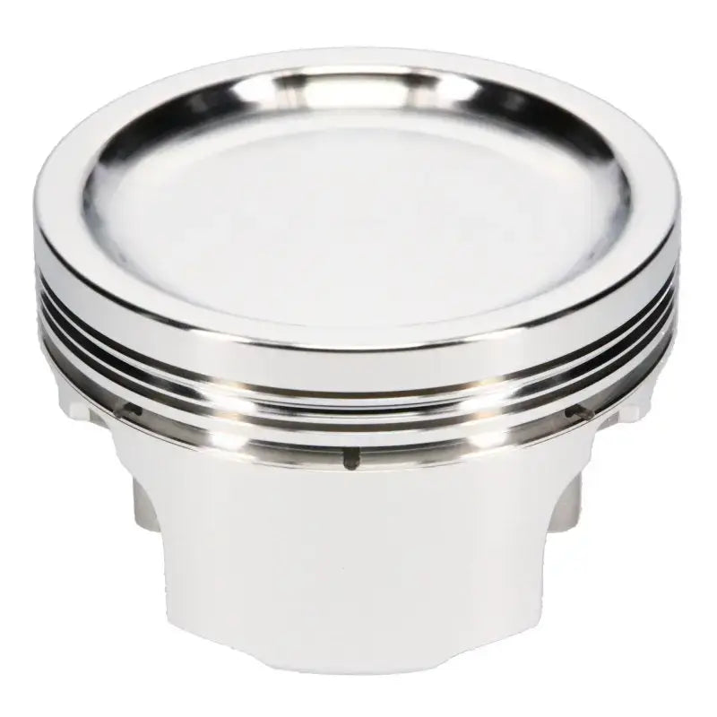 Shiny silver Nissan KA24DE piston from JE Pistons KA24DE piston kit set of 4