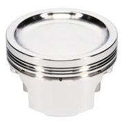 Shiny silver Nissan KA24DE piston from JE Pistons KA24DE piston kit set of 4