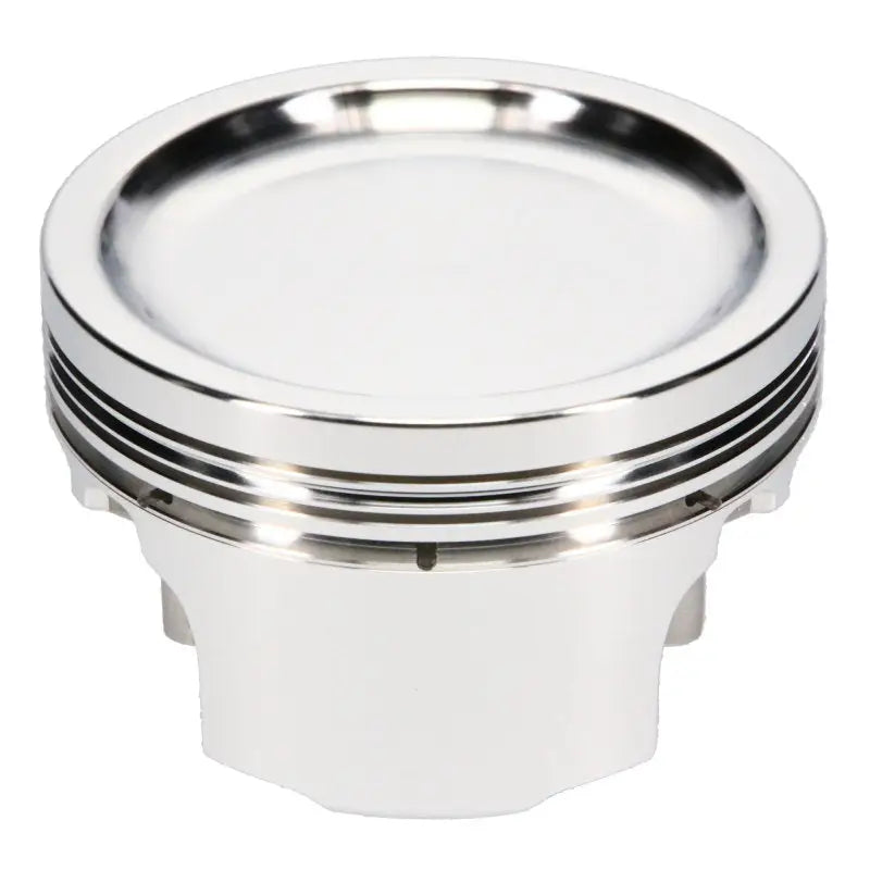 Shiny silver Nissan KA24DE piston from JE Pistons KA24DE piston kit set of 4