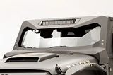 JK3022-1 Fab Fours Vicowl Inst 20 installed on 2007-2016 Jeep Wrangler JK, enhancing appearance with sleek, durable visor providing exceptional functionality and added protection.