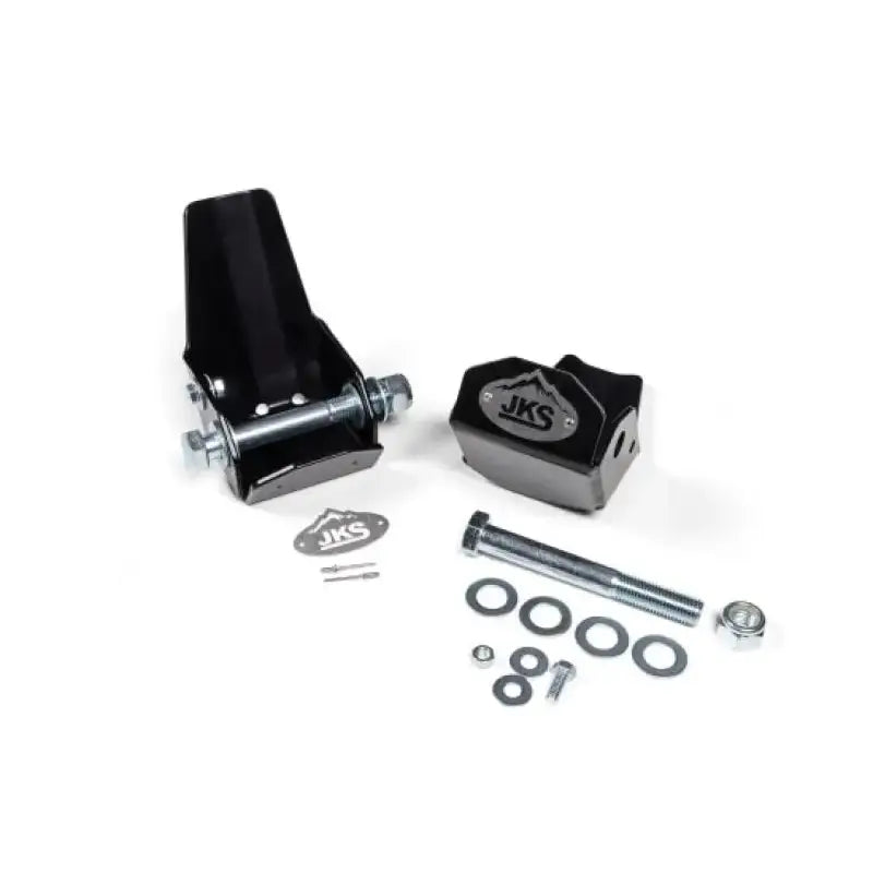 JKS Manufacturing rear lower shock skid for Hitachi struts with black winch bumper kit