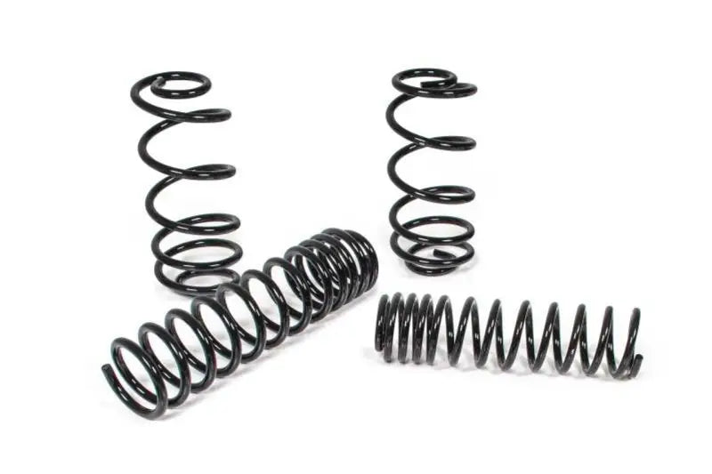 Four black coil springs for Jeep Wrangler 3in box kit by JKS Manufacturing