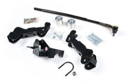 Black JKS Jeep Wrangler JK advanced geometry upgrade kit with silver hardware