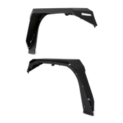JL-6102 Body Armor Fender Flare; Front; Metal; Black;