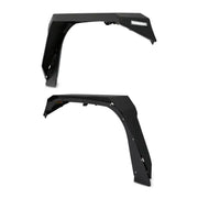 JL-6102 Body Armor Fender Flare; Front; Metal; Black;