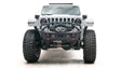 Front view of a white off-road Jeep equipped with JL18-B4752-1 Fab Fours JL/JT Stubby with Pre-Runner Guard for ultimate protection and styling. Sturdy construction for extreme off-road conditions, truck accessories, Bumpers, Grilles & Guards, AVADA - Best Sellers, Must Haves