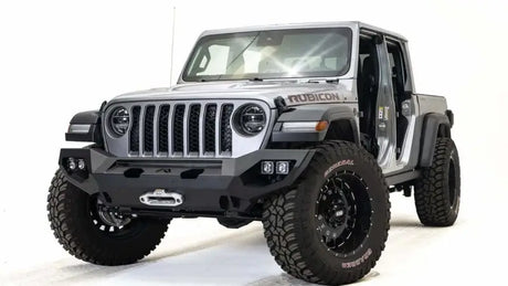 JL18-X4651-1 Fab Fours Jl & Jt Matrix Front, rugged Jeep with enhanced appearance and protection, Fab Fours durable design.