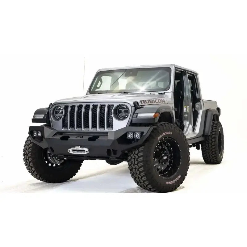 JL18-X4651-1 Fab Fours Jl & Jt Matrix Front, rugged Jeep with enhanced appearance and protection, Fab Fours durable design.