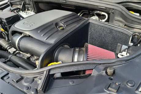 JLT 11-20 Dodge Durango/Jeep Grand Cherokee 5.7L Black Textured Cold Air Intake Kit w/Red Filter - Truck & Automotive