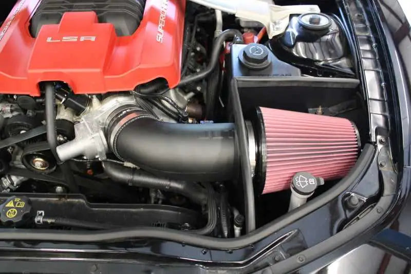 JLT JLT 12-15 Chevrolet Camaro ZL1 Black Textured Big Air Intake Kit w/Red Filter - Tune Req