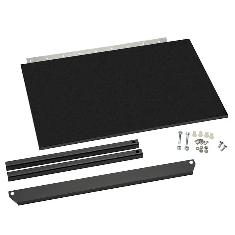 Black shelf with mounting hardware for Mor Ryde Trail Ryde Trail Kitchen fold out counter