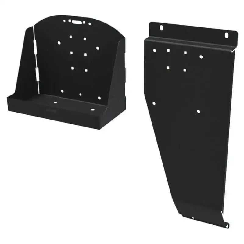 Black metal mounting brackets for Mor Ryde Jerry Can Mount accessory